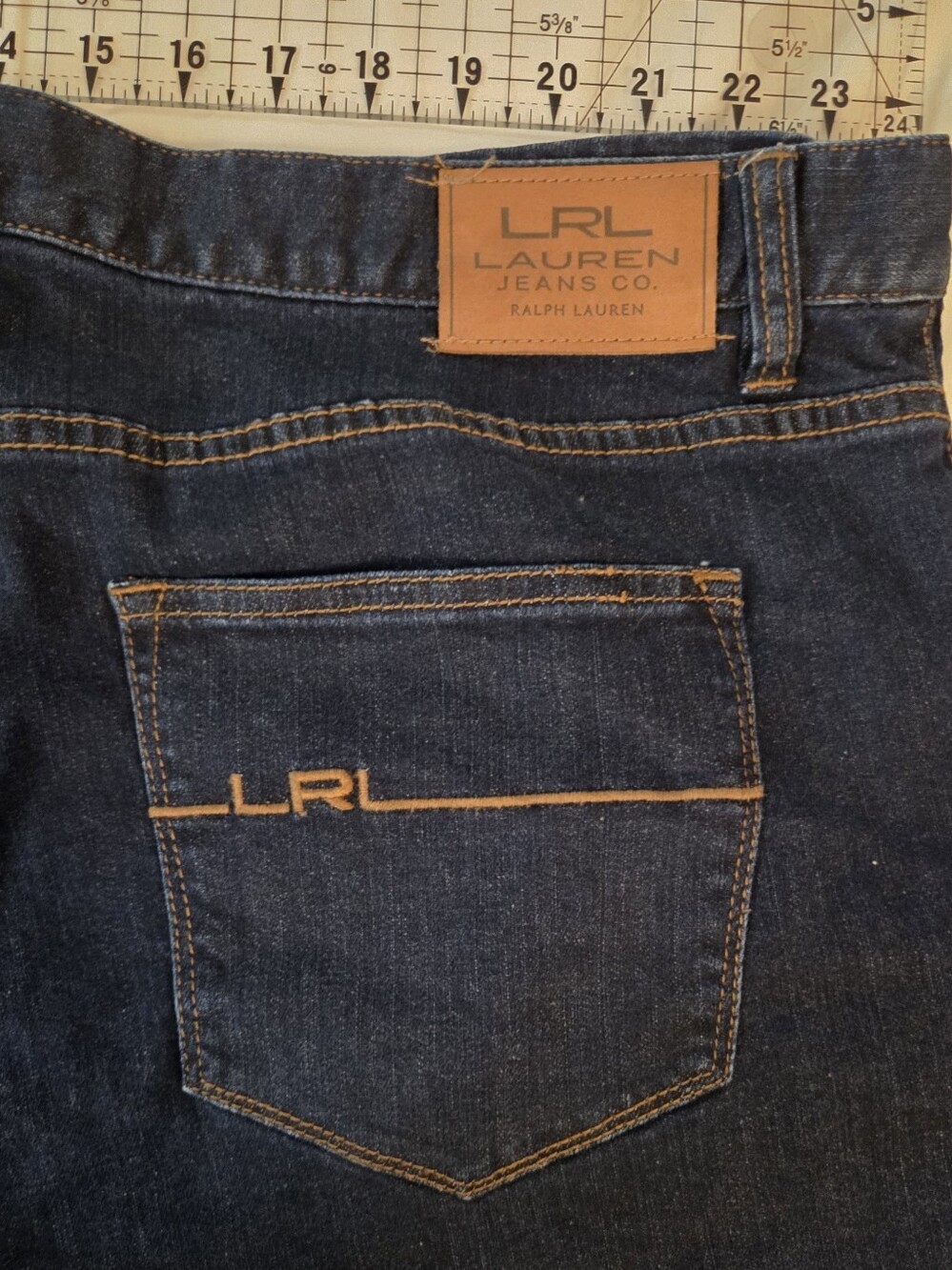 Ralph Lauren Dark Indigo Straight-Leg Women’s Jeans 18W - Picture 6 of 13